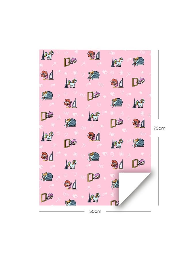 Share the Love UAE Kids Pink Wrapping Paper Pack – 4 Sheets (50 cm x 70 cm Each)  - Image 2