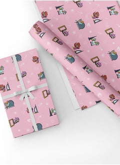 Share the Love UAE Kids Pink Wrapping Paper Pack – 4 Sheets (50 cm x 70 cm Each)  - Image 3