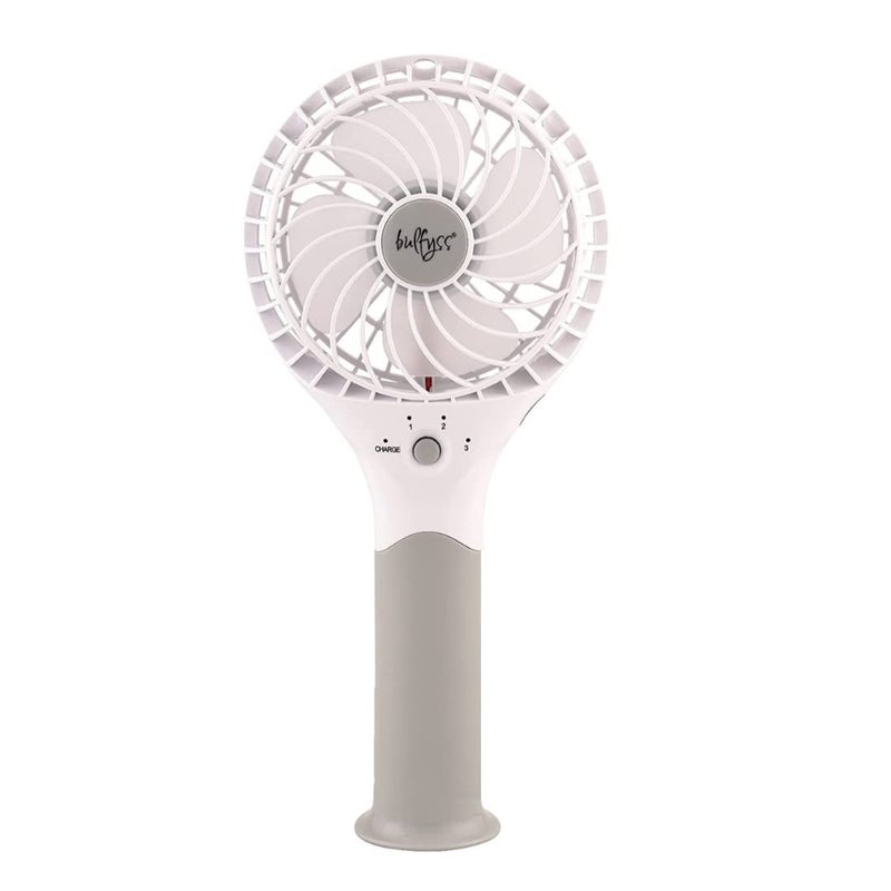 Bulfyss Mini Portable Fan, Powerful High Speed Usb Fan, 3 Speed Lightweight Table Fan With Base, Portable Ac With Built-In Battery Rechargeable For Instant Cooling, Hand Fan, 1.8 Inches, 4 stars - Image 3