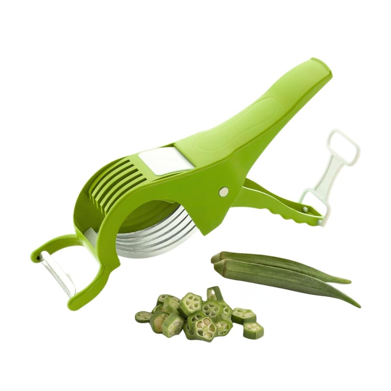 Dhami Enterprises Dhami Enterprises 2in1 Vegetable Cutter Versatile Slicing and Dicing Tool for Effortless Food Prep  - Image 1