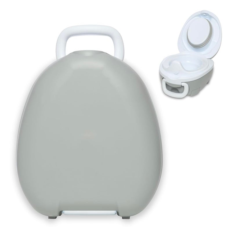 My Carry Potty - Grey Pastel Travel Potty, Award-Winning Portable Toddler Toilet Seat for Kids to Take Everywhere - Image 1