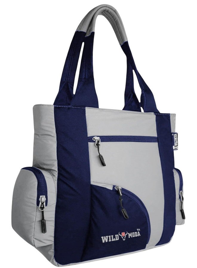 WILD MODA Kat Women Shoulder and Tote Bag (Grey & Blue) - Image 1