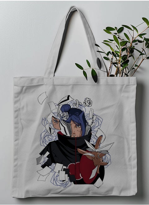 Polyester Tote Bag with Shoulder Straps and Konan Naruto Anime Pattern