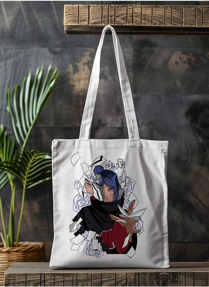 LOWHA - Polyester Tote Bag with Shoulder Straps and Konan Naruto Anime Pattern - Image 1