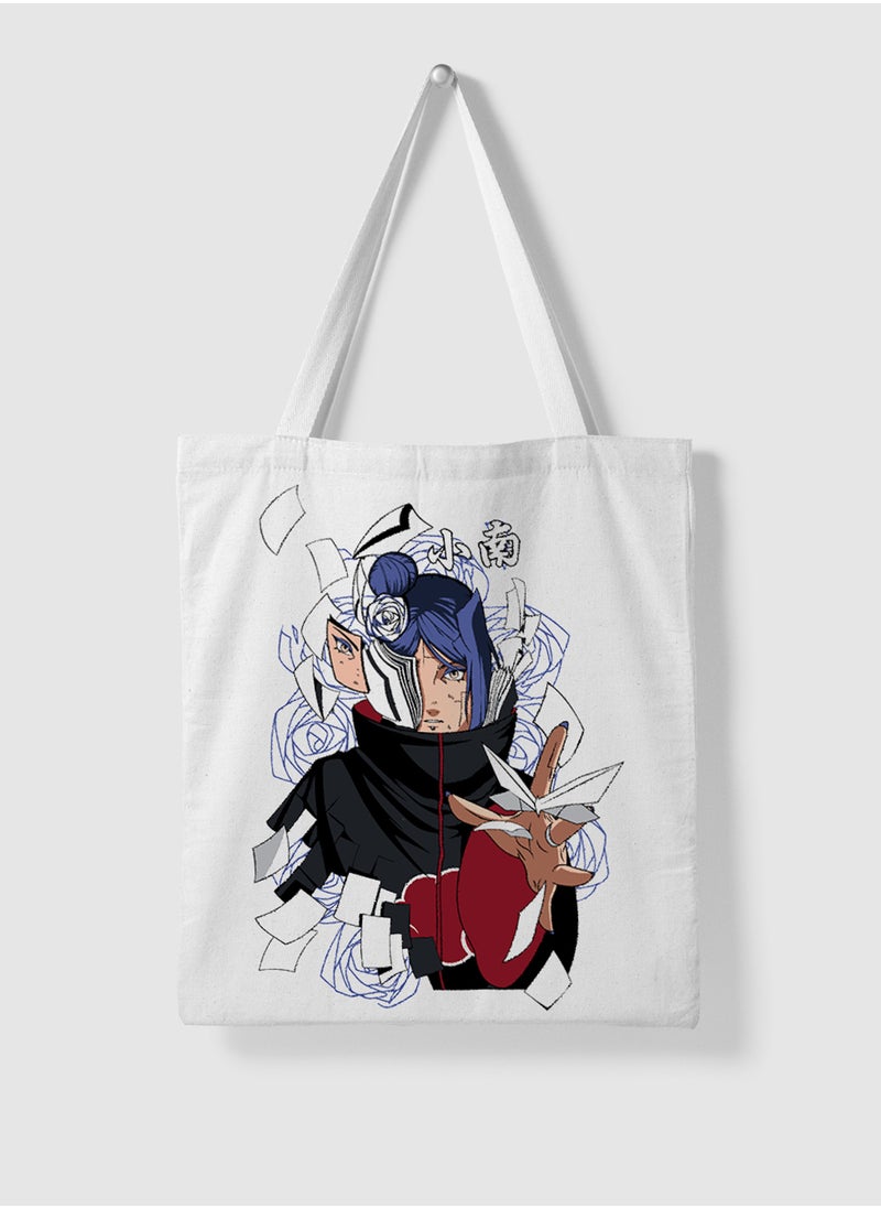 LOWHA - Polyester Tote Bag with Shoulder Straps and Konan Naruto Anime Pattern - Image 1