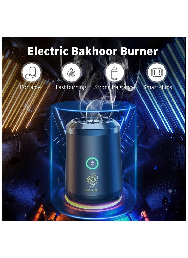 ELTRAZONE Mini Portable Incense Burner with USB Rechargeable Battery | Electric Arabic Oud Holder & Aroma Diffuser for Home, Office & Car | Compact Flameless Bakhoor Burner for Muslim Home Décor & Gifting | Elegant Travel-Friendly Design - Image 2