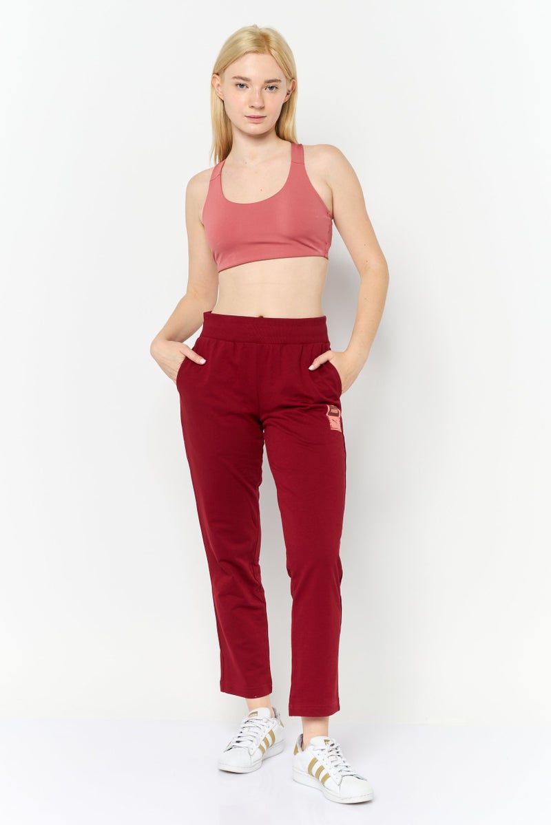 PUMA Women Regular Fit Outdoor Sweatpants, Maroon - Image 2