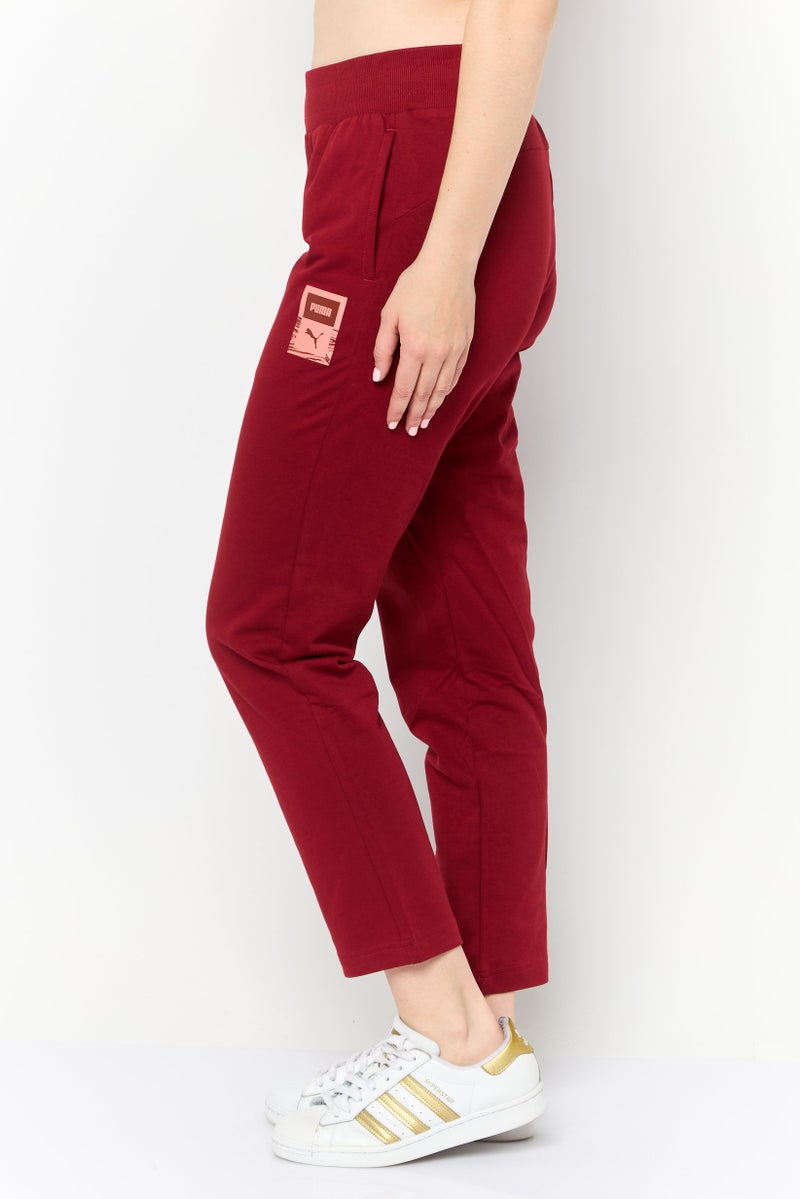 PUMA Women Regular Fit Outdoor Sweatpants, Maroon - Image 4