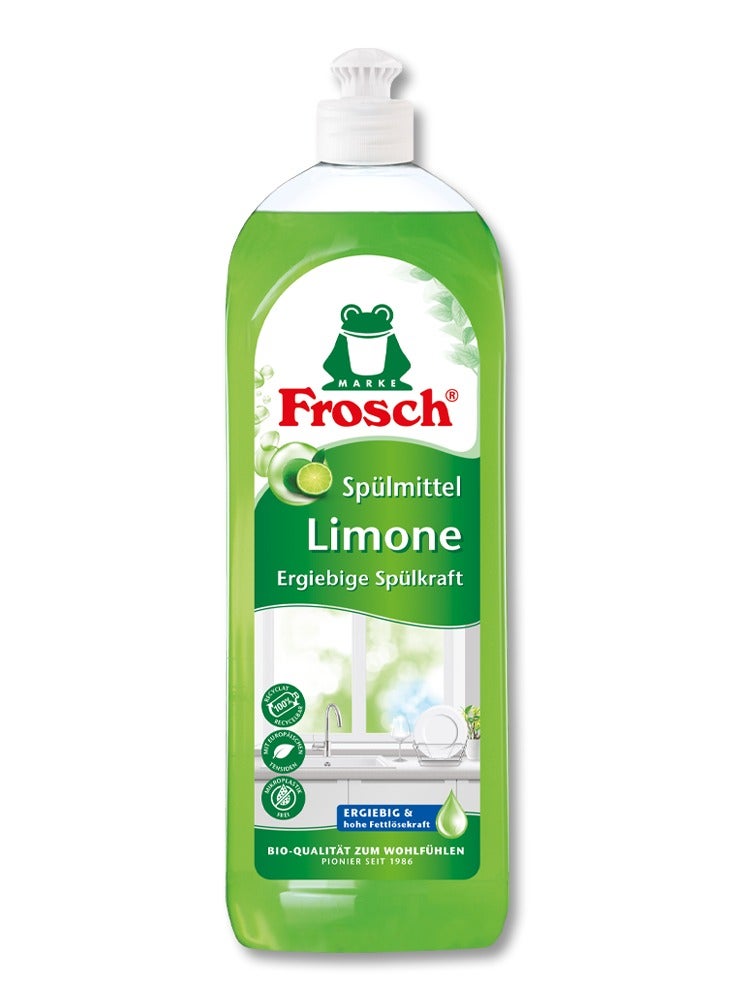 Frosch Green Lemon Dishwashing Liquid - 1L Eco-Friendly Cleaning Power