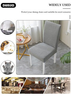 4 Packs Chair Covers, Stretch Jacquard Dining Chair Slipcovers, Removable Washable Chair Protector, Elastic Chair Protector Seat Covers for Hotel Dining Room Ceremony Banquet Wedding Party - pzsku/Z2FAE00E0D9FD99275EDDZ/45/_/1739935283/9608577f-e2f9-4914-bd4d-a3af9578dc2e