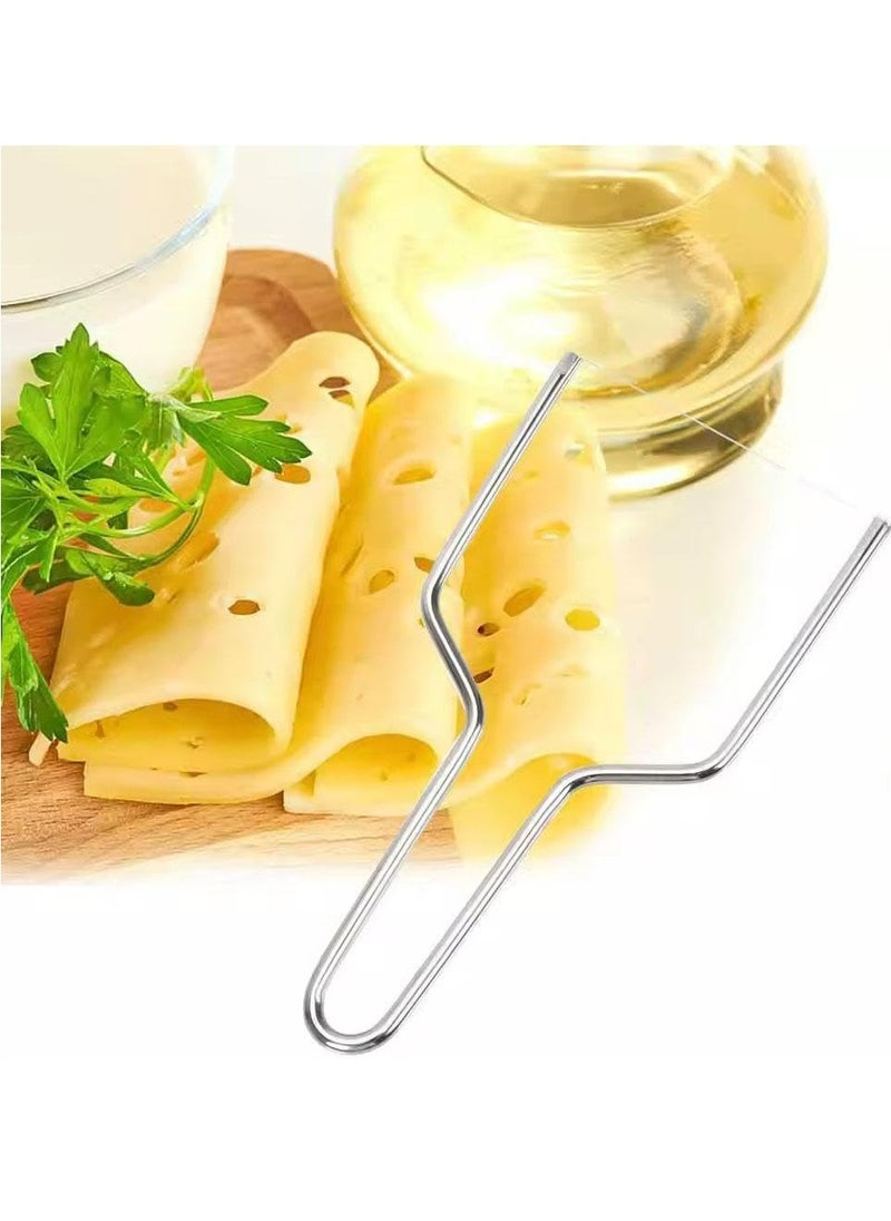 Oasisgalore Stainless Steel Cheese Cutter Slicer with Y-Type Wire, Handheld for Mozzarella, Cheddar, Gruyere  - Image 2