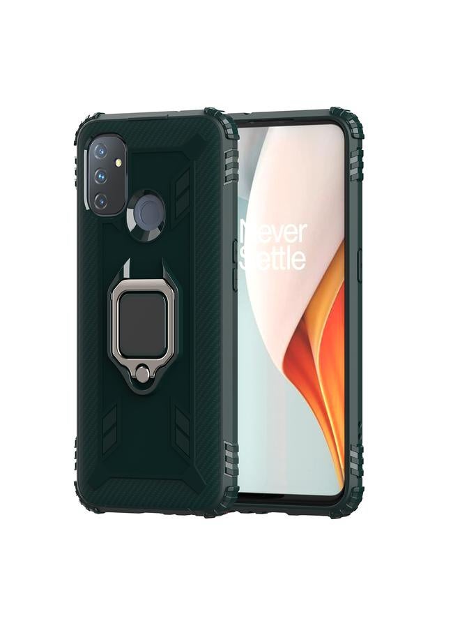 اس-توب جراب لهاتف OnePlus Nord N100 مصنوع من ألياف الكربون مع حامل حلقي يدور 360 درجة - Image 2