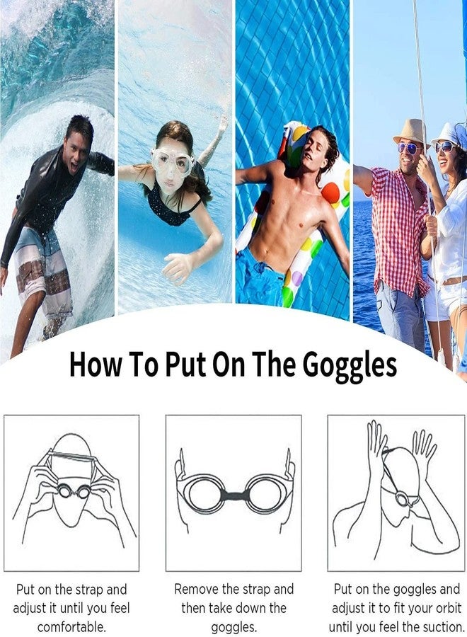 Deoxys Swimming Goggles, No Leakage Anti-Fog UV Protection Swimming Goggles for Adults Men Women Youth Teens|| Multi Colour || - Image 4