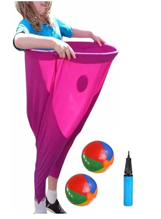 general Granny Pants Yard Game, Granny Pants Outdoor Game – Hilarious Inflatable Ball Relay Set with Giant Stretchy Pants, 2 /8 Balls and 1Pump for Kids, Adults, Backyard Parties and Field Day - Image 4