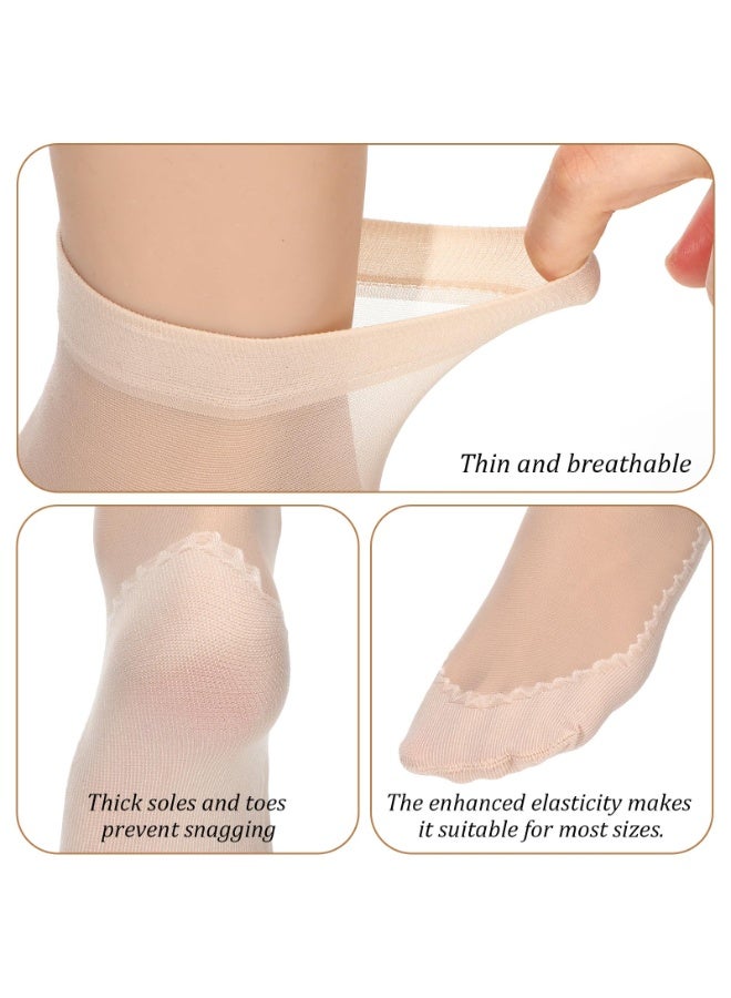 16 Pairs Nude Nylon No Show Socks, Thin Sheer Ankle Socks, Anti-Slip Breathable Summer Stockings with Reinforced Sole & Toe - Image 4