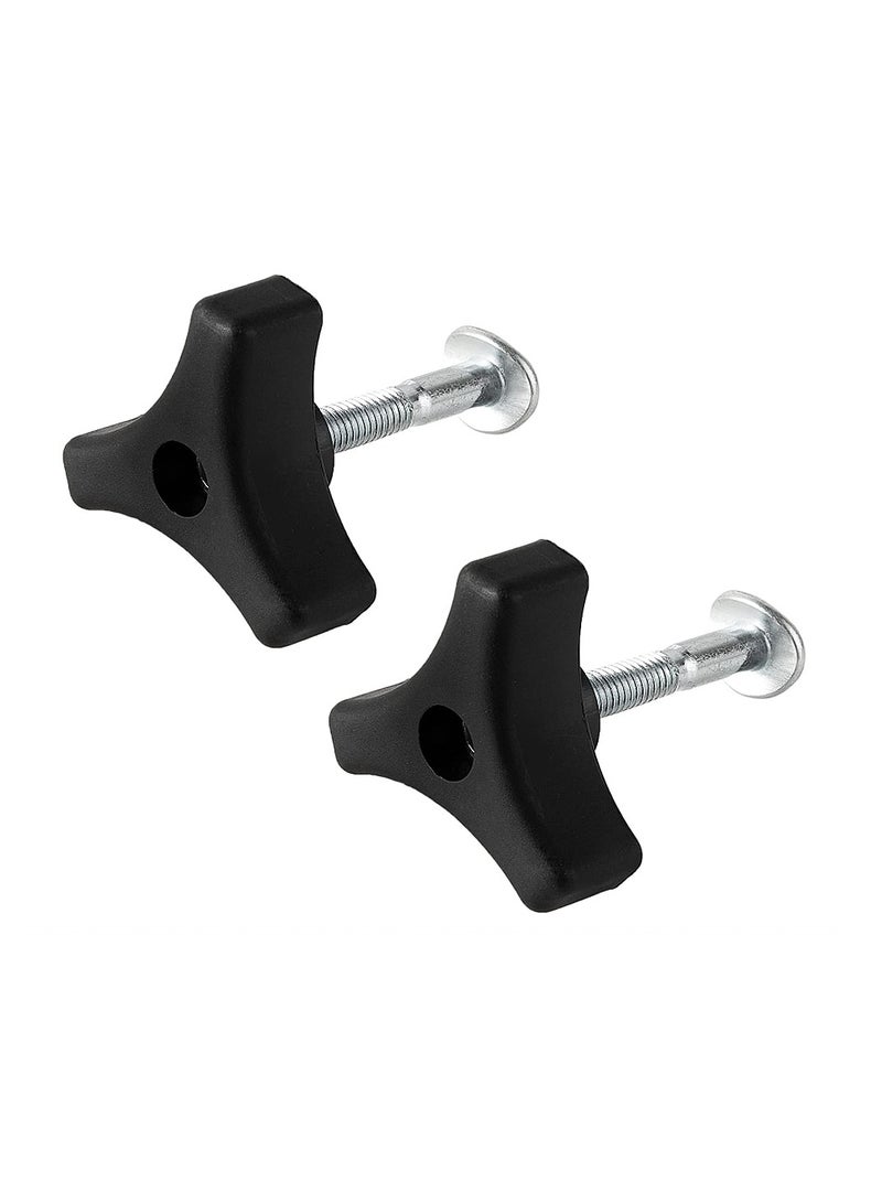 Yakumuz 2 Sets Lawn Mower Handle Knobs Nut Bolt, Yakumuz Triangular Handle Fastening Screw Set Replacement for Honda Lawn Mower & Other Lawn Mower - Image 1
