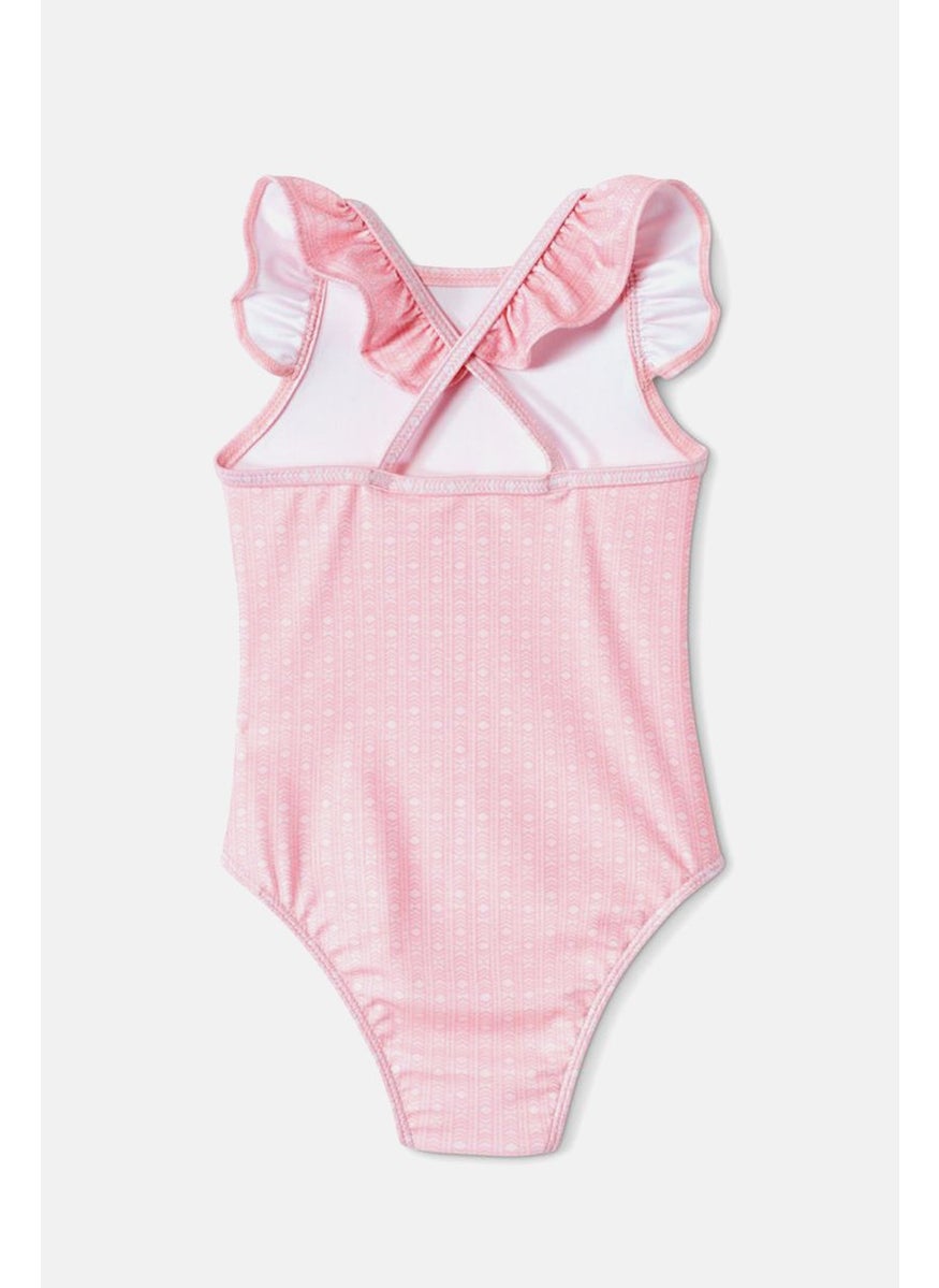 Tchibo Kids Girl Allover Print Sleeveless One Piece, Pink  - Image 2