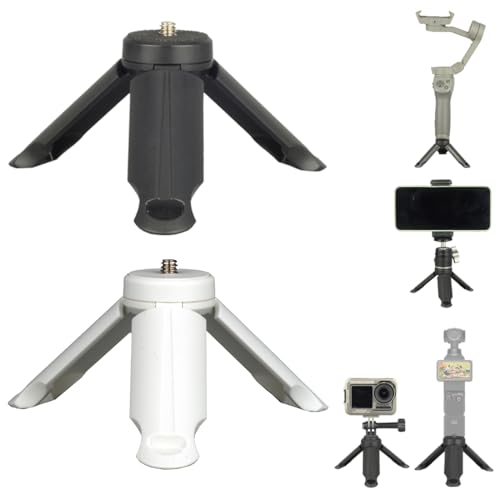 DEKEENSTAR Mini Tripod for DJI OSMO Pocket 4 3/Nano/Action 6 5 Pro 4, Portable Handle Tripod Stand Self Stick Grip Desktop Mount with 1/4” Screw for Gopro/Insta 360 Ace Pro X5 X4/AKASO Camera Accessories,2 Packs - Image 1
