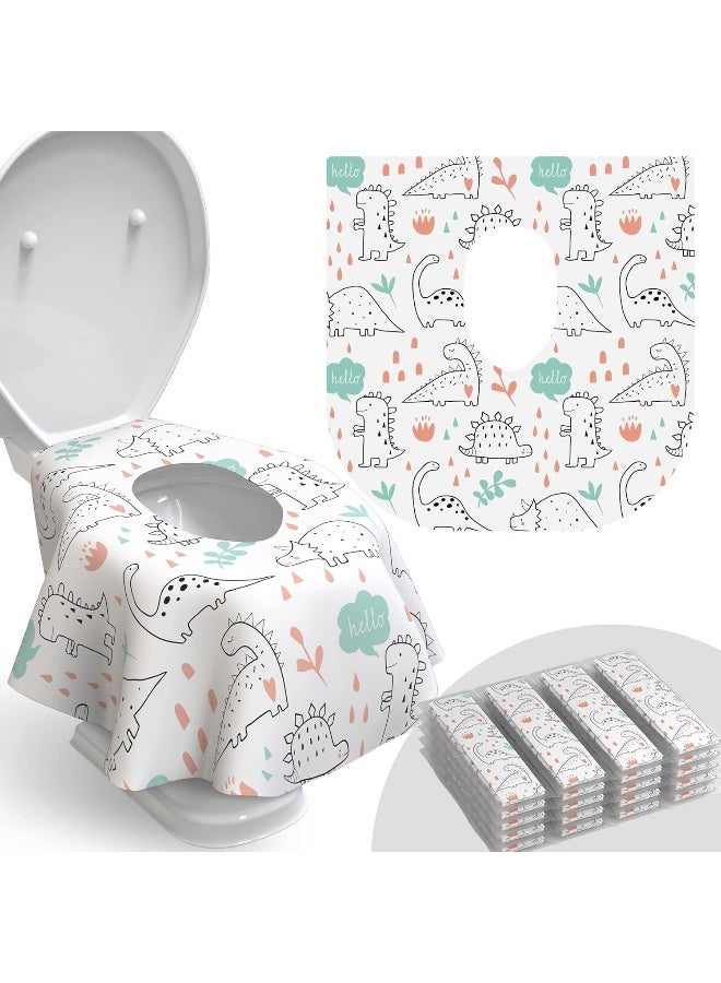 Relyo Toilet Seat Covers Disposable - 20 Pack - Waterproof, Ideal for Kids and Adults â€“ Extra Large, Individually Wrapped for Travel, Toddlers Potty Training in Public Restrooms - Image 1