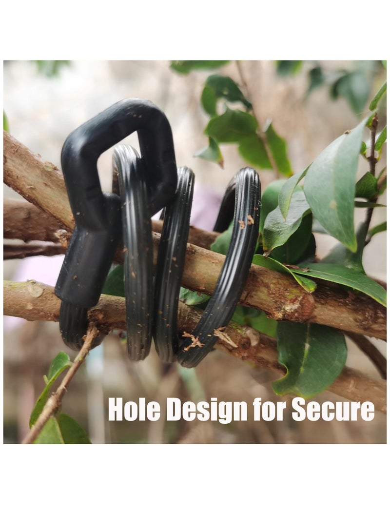 Loquat 5PCS 18-Inch Silicone Cable Tie with Holes, Reusable Steel-Core Silicone Twist Ties,Bundling and Holding Cord Tie for Indoor and Outdoor Use, Black - Image 3