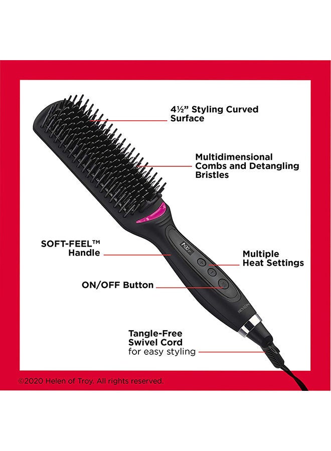 Revlon One Step Straight and Shine Heated Brush. Ionic technology, 10 digital LCD settings. 1 hour auto shut-off. Upto 220C.