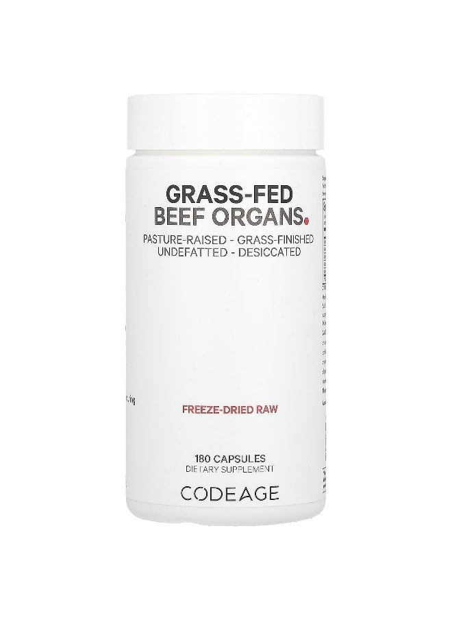Codeage Codeage, Grass-Fed Beef Organs, 180 Capsules  - Image 1