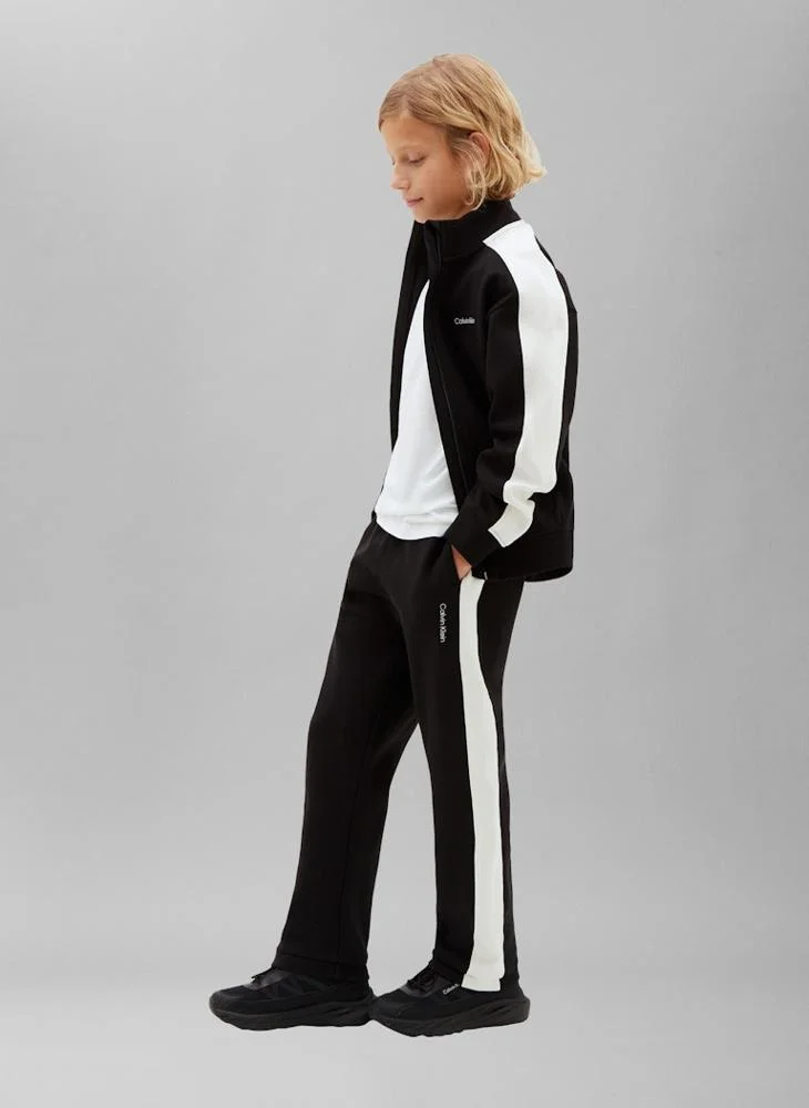 Calvin Klein Jeans Colour-Blocked Terry Track Top And Joggers Set