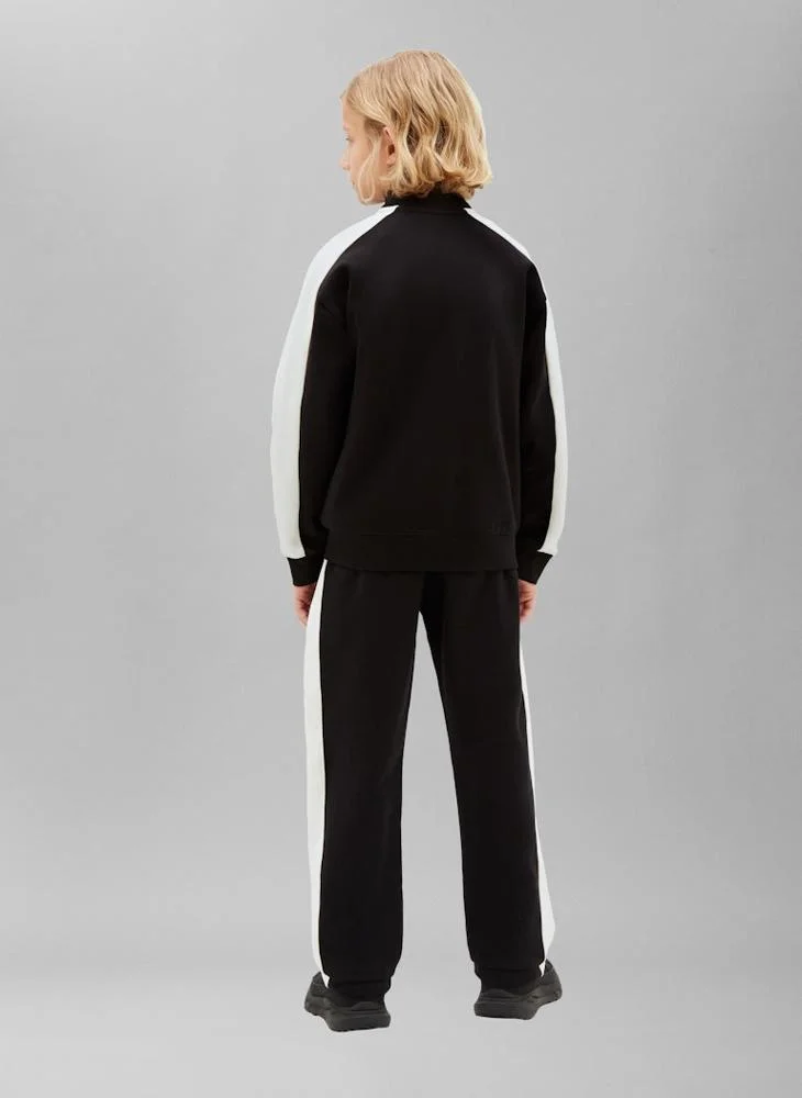 Calvin Klein Jeans Colour-Blocked Terry Track Top And Joggers Set