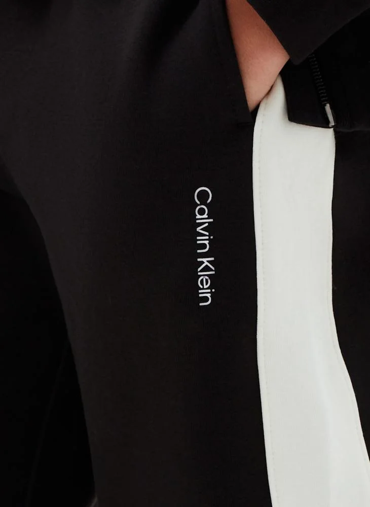 Calvin Klein Jeans Pvh Black Colour-Blocked Terry Track Top And Joggers Set for Men | Best Price UAE