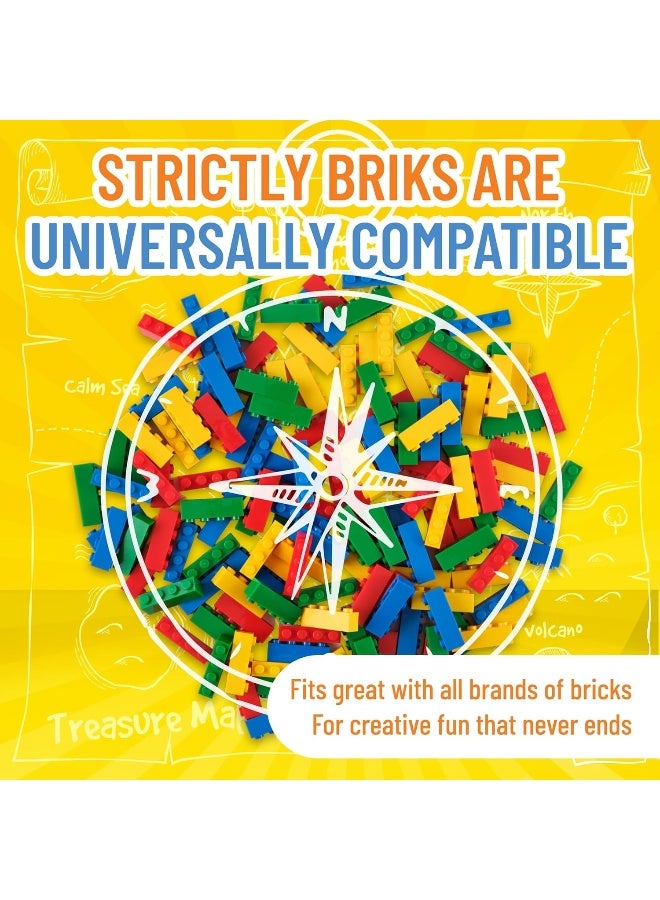 Strictly Briks طقم بدء الطوب الكلاسيكي من ستريكتلي بریکس، أزرق، أخضر، أحمر، وأصفر، 144 قطعة، 1x4 بوصة، مجموعة لعب إبداعية للأطفال من عمر 3 سنوات وما فوق، متوافقة 100% مع جميع العلامات التجارية الرئيسية للطوب - Image 4