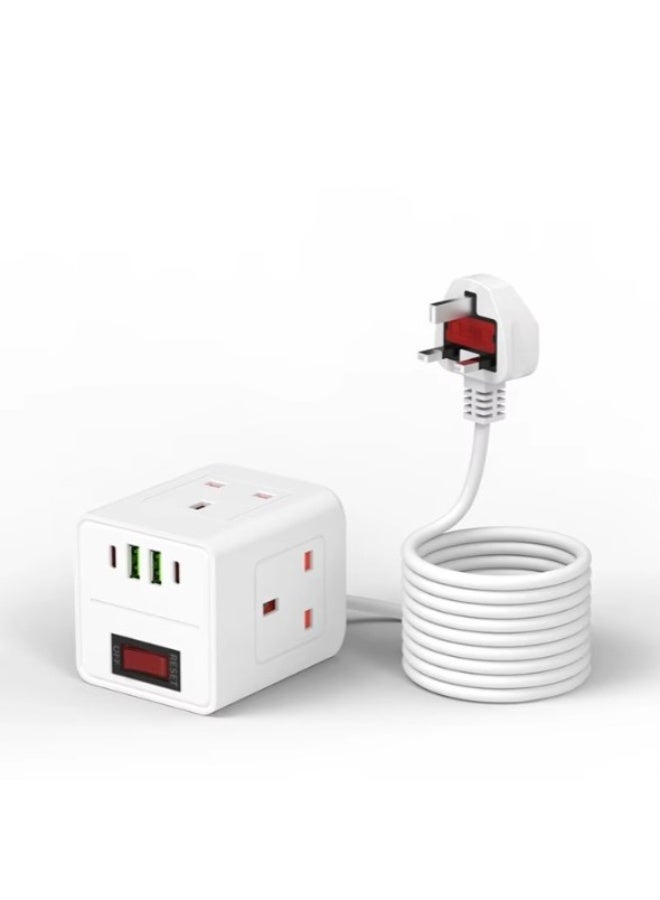 Multi Plug Outlet Converter Multi-function USB Versatile Household Electric Travel Cube Power Strip Plug Board - Image 1