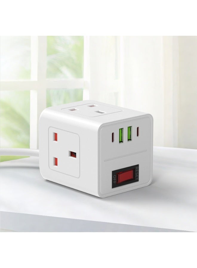 Multi Plug Outlet Converter Multi-function USB Versatile Household Electric Travel Cube Power Strip Plug Board - Image 2