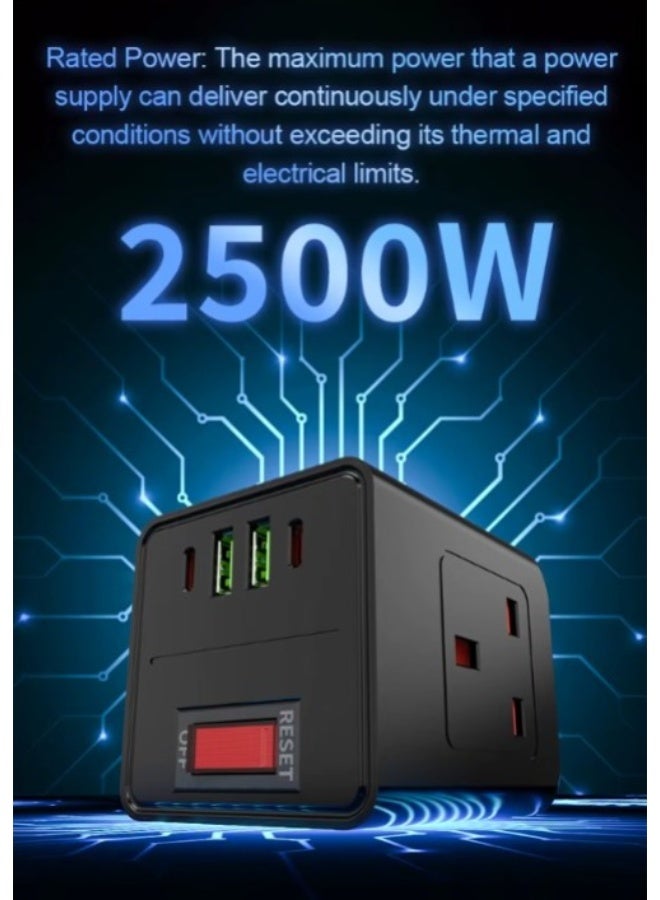 Multi Plug Outlet Converter Multi-function USB Versatile Household Electric Travel Cube Power Strip Plug Board - Image 3