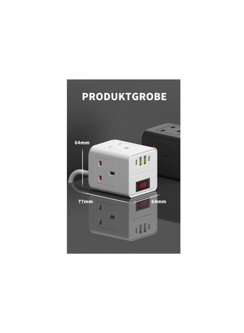 Multi Plug Outlet Converter Multi-function USB Versatile Household Electric Travel Cube Power Strip Plug Board - Image 5