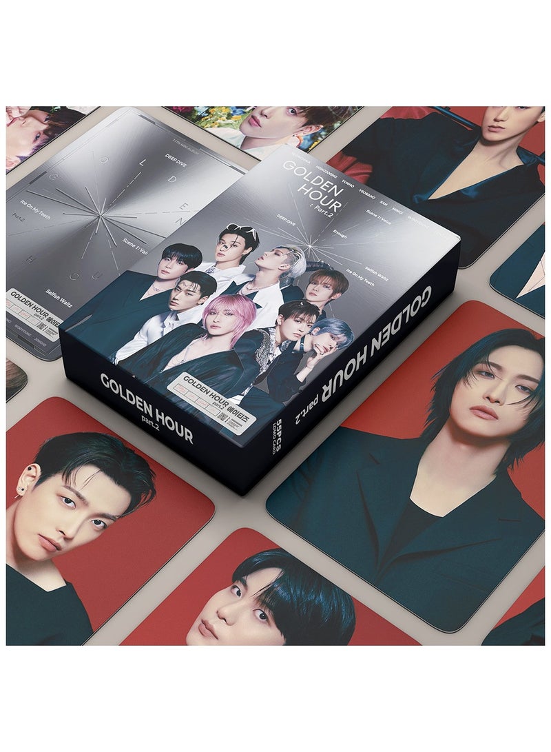 NIBEMINENT 55 Pcs Kpop ATEEZ 11th Mini Album GoldenHour Part.2 Lomo Cards Card For Fans Collection Gifts - Image 2