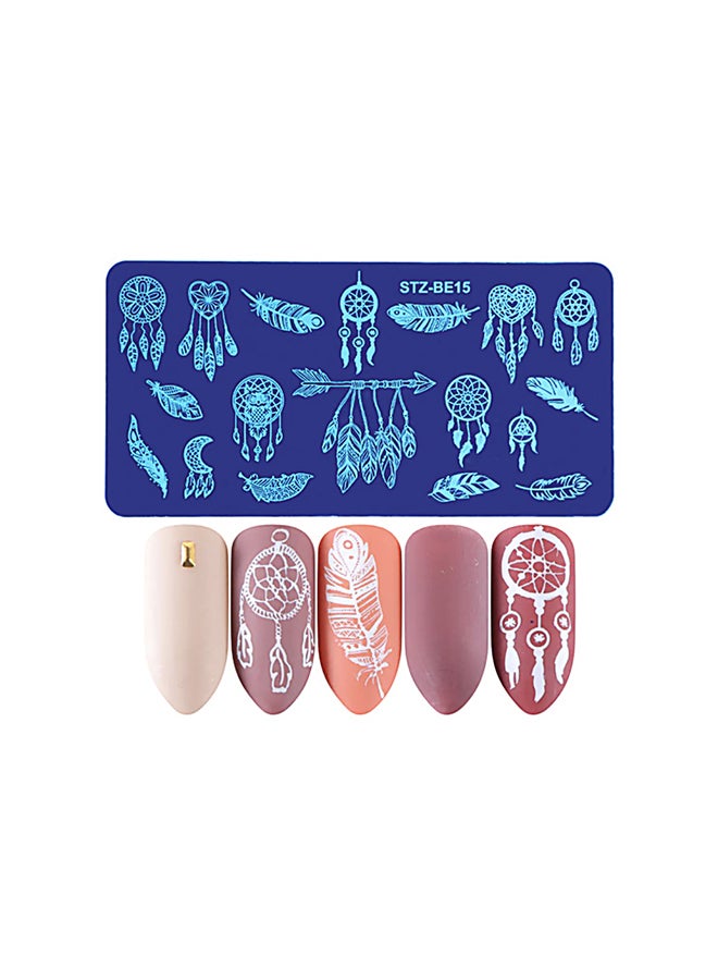 Nail Plates Nail Stamp Templates Metal Manicure Stencils Nail Art Stamping Image Plates for Nail Salon DIY Decoration MEDIUM NSP STZBE15