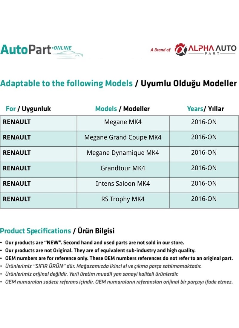 Alpha Auto Part Window Switch Cover for Renault Megane 4, 2 Pieces  - Image 2