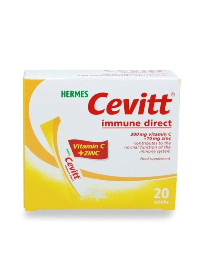 Cevitt Immune Direct Food Supplement Sticks with Vitamin C and Zinc, 20 Sticks