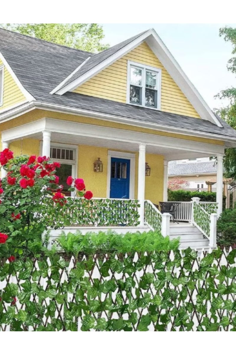 THE ARTFUL BLEND Expandable Faux Ivy Privacy Fence Screen – Wooden Trellis with Artificial Leaves for Balcony, Patio, Garden, Outdoor Wall Decor & Landscaping - Image 4