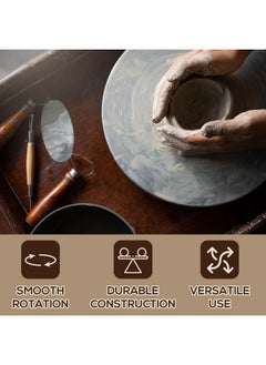 Falling In art Falling In Art 7 Inch Pottery Wheel for Adults, Heavy Duty Metal Pottery Decorating Banding Wheel  - Image 5