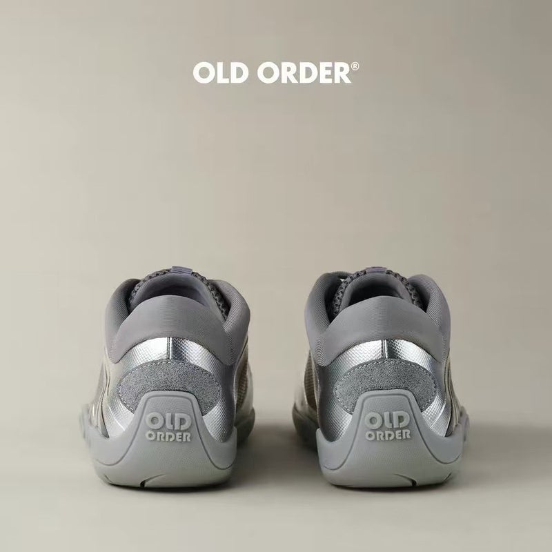 حذاء رياضي منخفض بنعل سميك وقابل للتنفس من OLDORDER 2026 رمادي فضي - Image 3