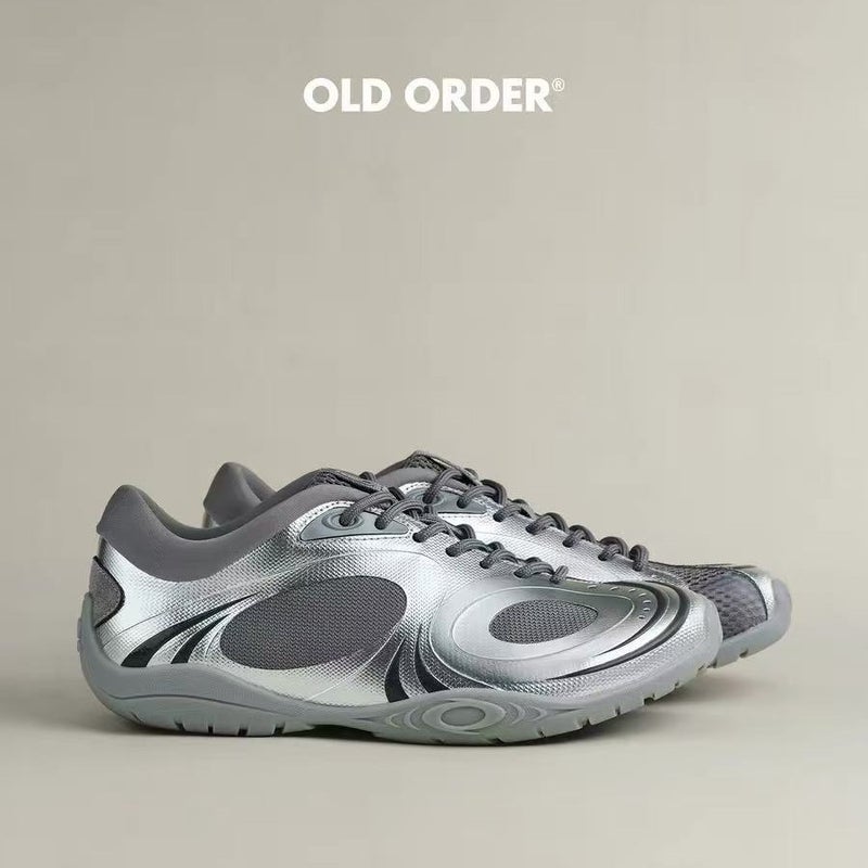 حذاء رياضي منخفض بنعل سميك وقابل للتنفس من OLDORDER 2026 رمادي فضي - Image 1