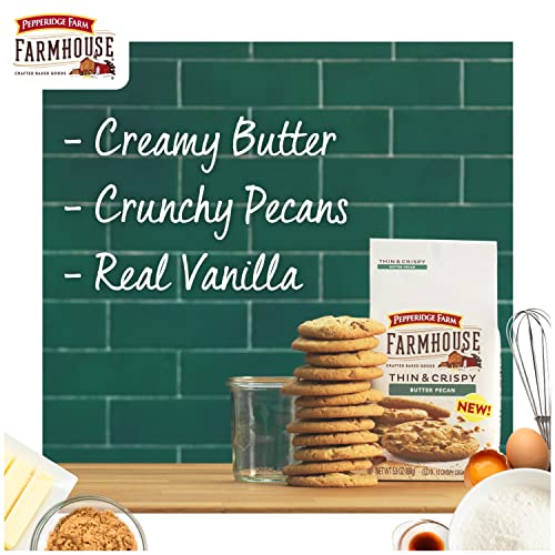 Pepperidge Farm Farmhouse Thin & Crispy Butter Pecan Cookies, 5.9 oz. Bag - Image 2