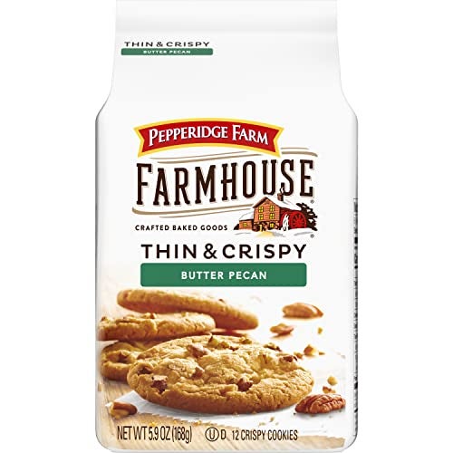 Pepperidge Farm Farmhouse Thin & Crispy Butter Pecan Cookies, 5.9 oz. Bag - Image 1