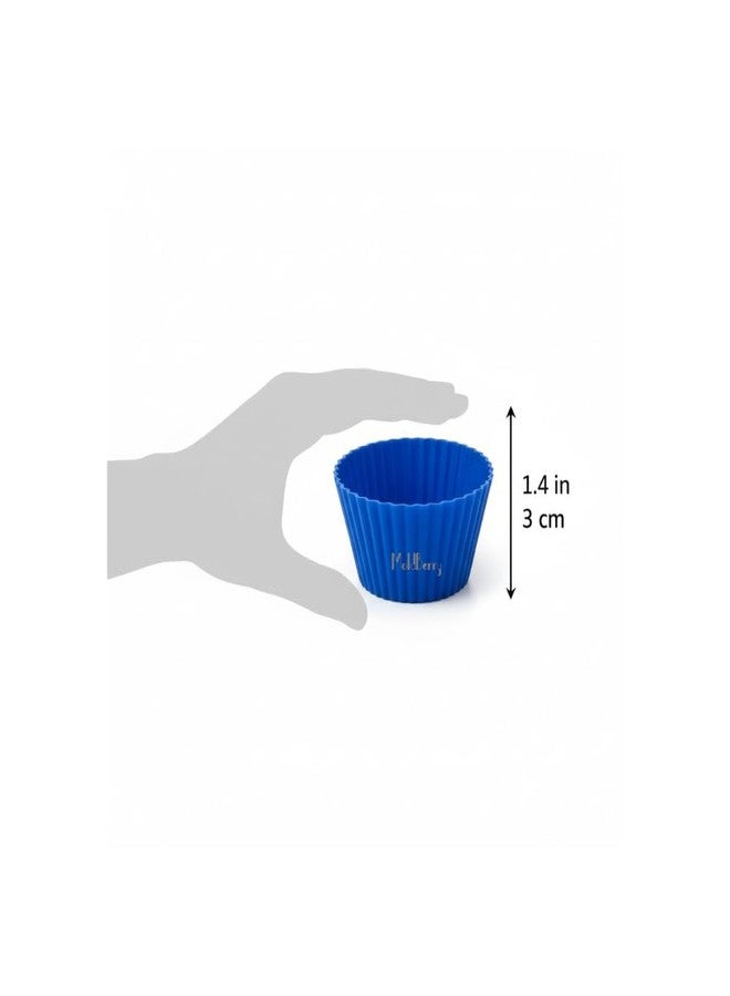 MoldBerry Silicone Muffin Cup Moulds Set of 8 | Reusable Cupcake & Muffin Baking Cups | Food Grade Non-Stick Silicone | Red & Blue Assorted | Oven, Microwave & Freezer Safe - Image 4
