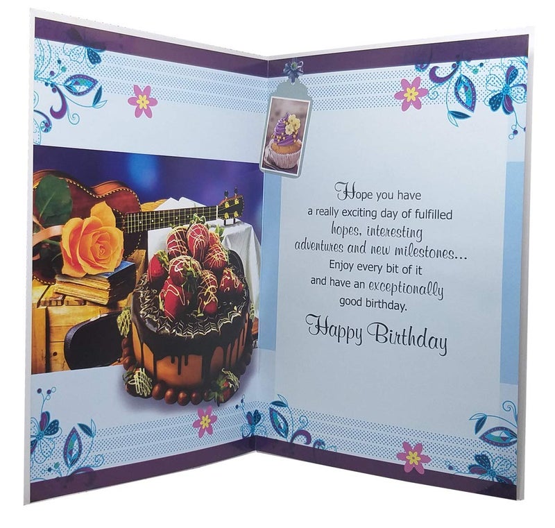Saugat Traders Saugat Traders Birthday Gift for Girls Boys Girlfriend Boyfriend Husband Wife Kids Toddler Birthday Greeting Card Soft Cap Teddy Bear 18 cm - Image 3