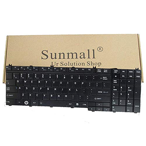 SUNMALL US Layout Laptop Keyboard replacement Compatible with Toshiba Qosmio A500 A505 G50 G55 X300 X305 X500 X505 L350 L350s L355 L355s L500 L505 L511 L512 L515 L516 L517 L550 L555 L581 L582 P300 P305 P500 - Image 1