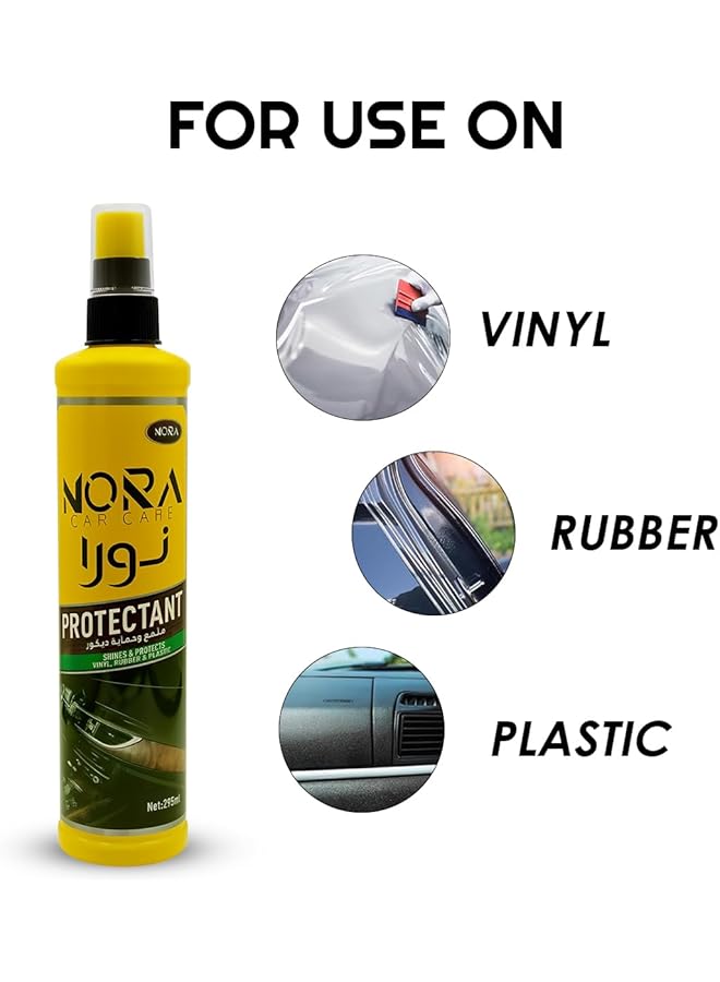 Generic Nora Car Care Protectant Spray - Provides Superior Uv Protection, Helps Prevent Fading And Cracking, Vinyl, Rubber And Plastic Shines & Protects (295 Ml)  - Image 3