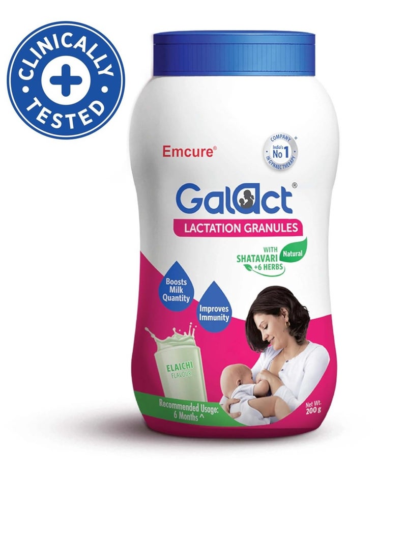 Galact - Emcure Galact Granules Shatavari Powder mother Feeding Supplement Increase Milk supply Lactation Supplement for Women Mothers Flavor 200g - Image 1