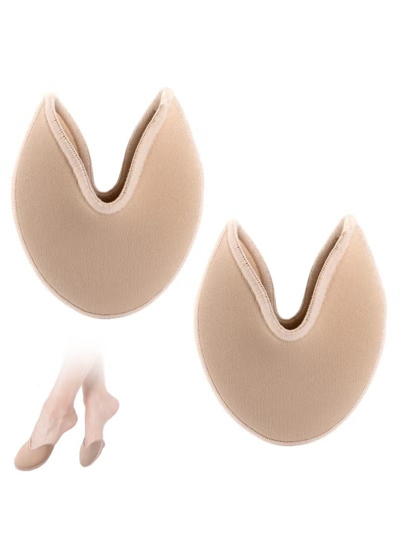 Toe Cover Shoes with Padding, Ballet Shoes Pointe, Skin Color Toe Protectors & Half Insoles for Foot Care Women - Image 1